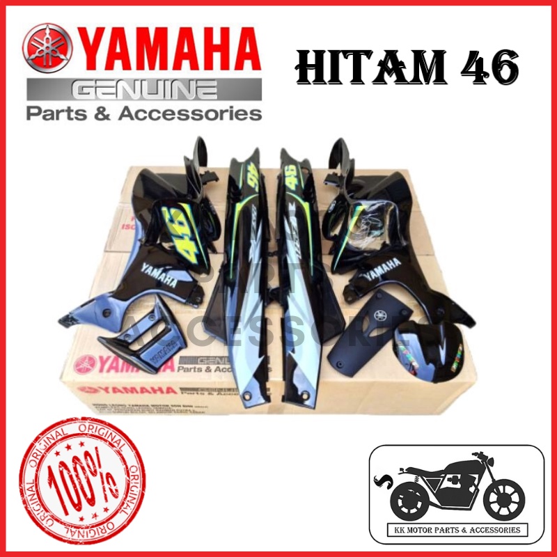 Original Hly Yamaha Y Y Zr Zr Coverset Cover Set Body Cover Hitam Black