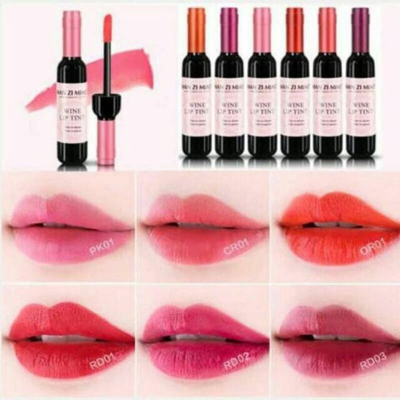 Man Zi Miao Wine Lip Tint 7 gr lip tint murah Shopee Malaysia
