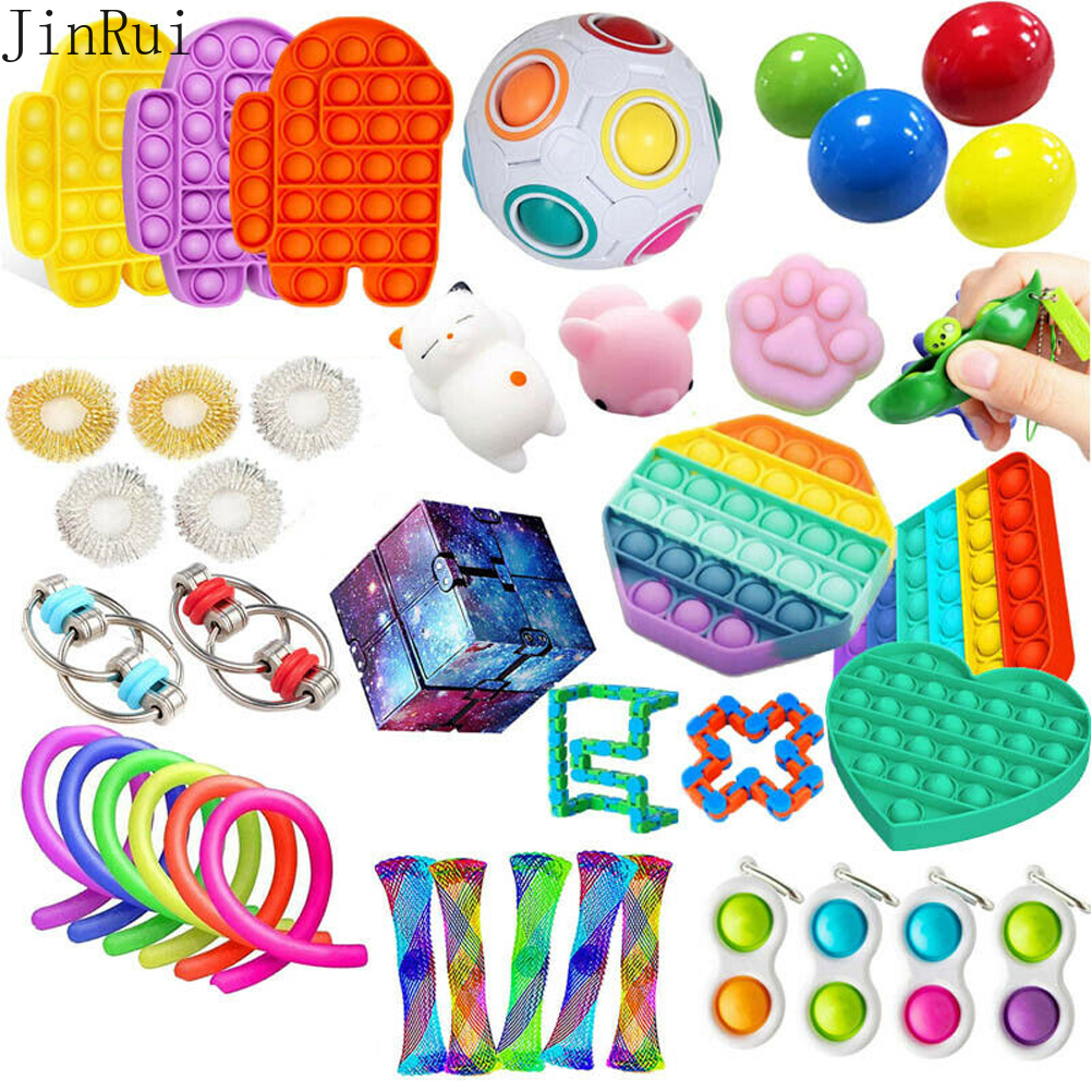 2021New Pop It 5-35Pack Fidget Toys Set Sensory Tools Bundle Stress ...