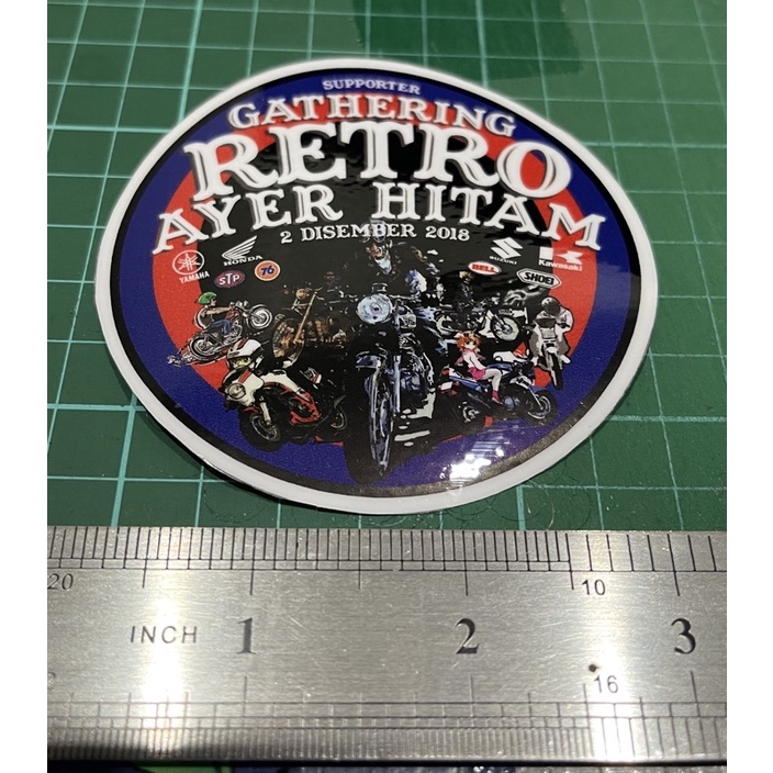 Sticker Gathering retro ayer hitam (supporter) | Shopee Malaysia