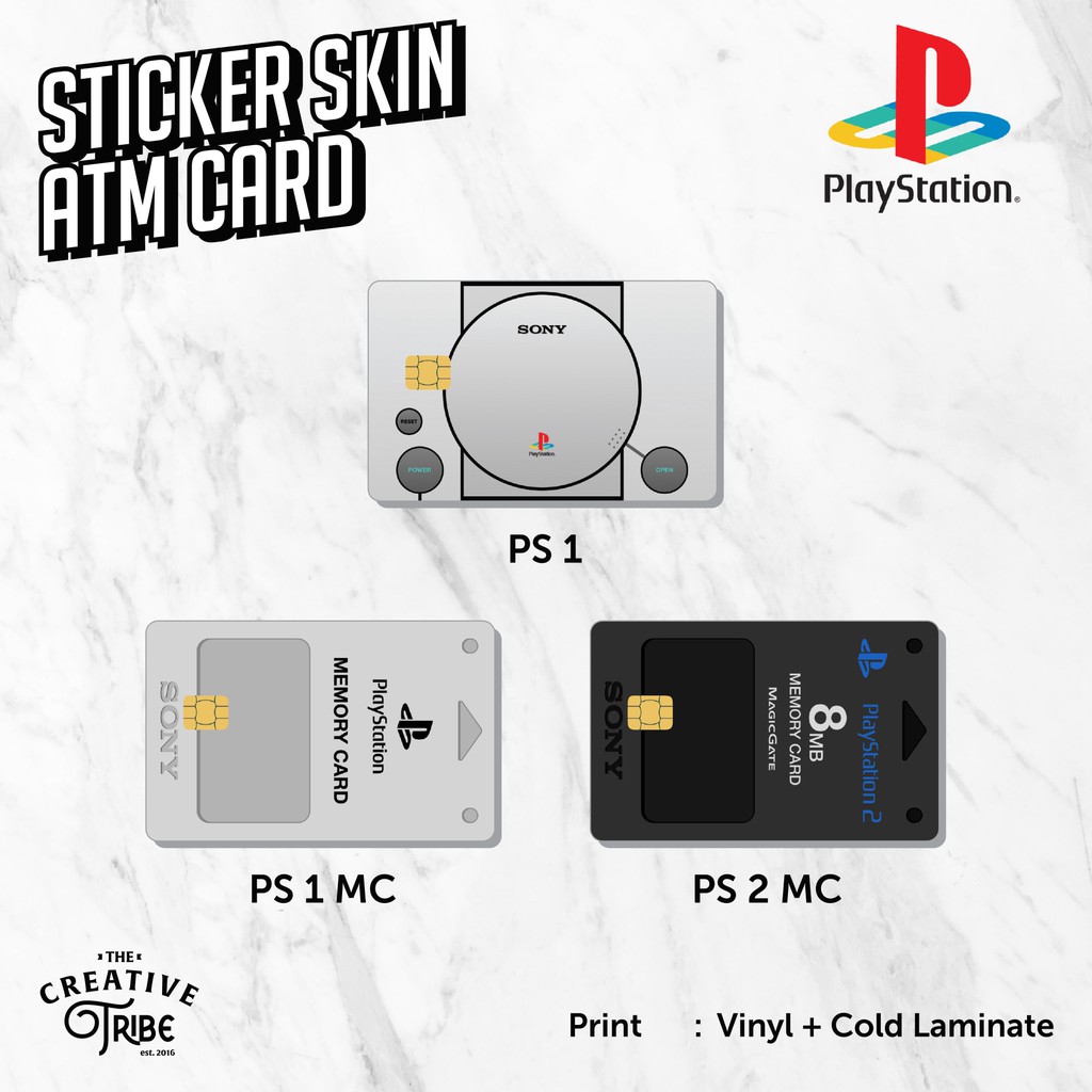 Ps Memory Card Skin Card Sticker - Vinyl ATM Debit Credit Emoney Flazz ...