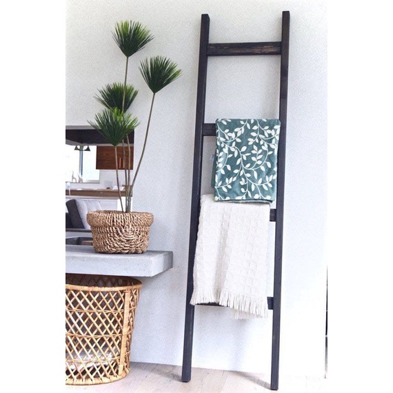 Solid rubberwood Decorative Ladder wood home Decor towel hanger sejadah ...