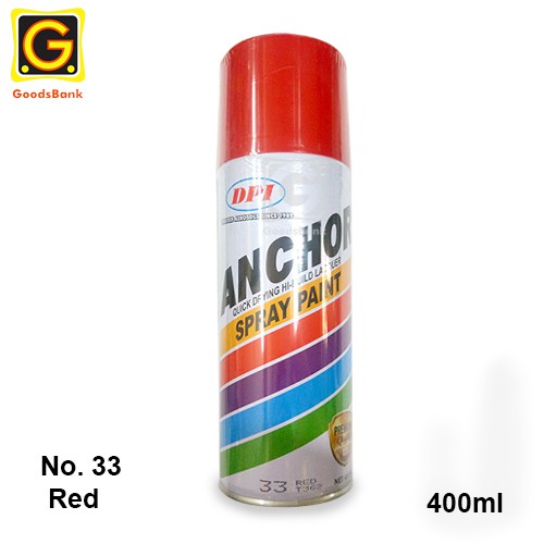 400ml ANCHOR Spray Paint No. 33 Red Shopee Malaysia