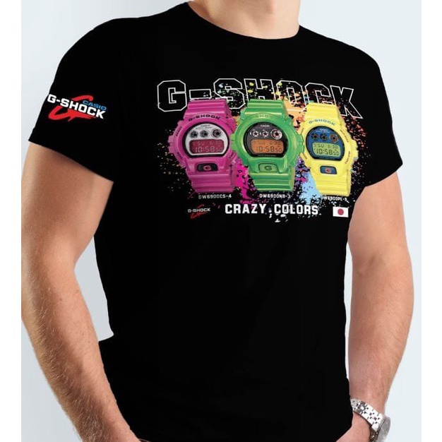 HOT DEALS T Shirt Casio G Shock Crazy Color Baju T Shirt G Shock Shopee Malaysia