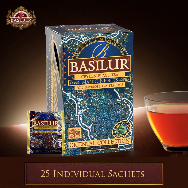 Basilur Magic Nights Strawberry Apricot & Pineapple Black Tea (25 ...