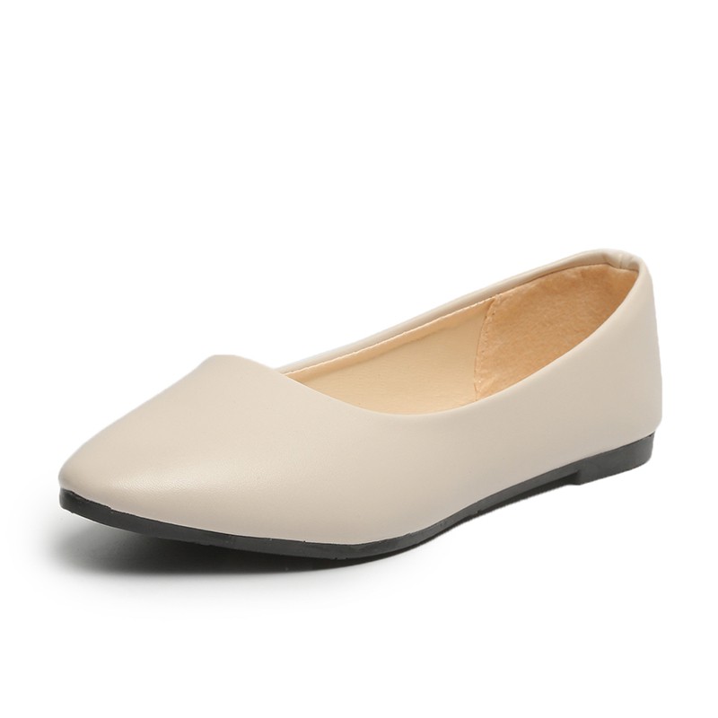 MAY Ladies Flat Shoes Shallow Pointed Toe Office Women Shoes | Shopee ...