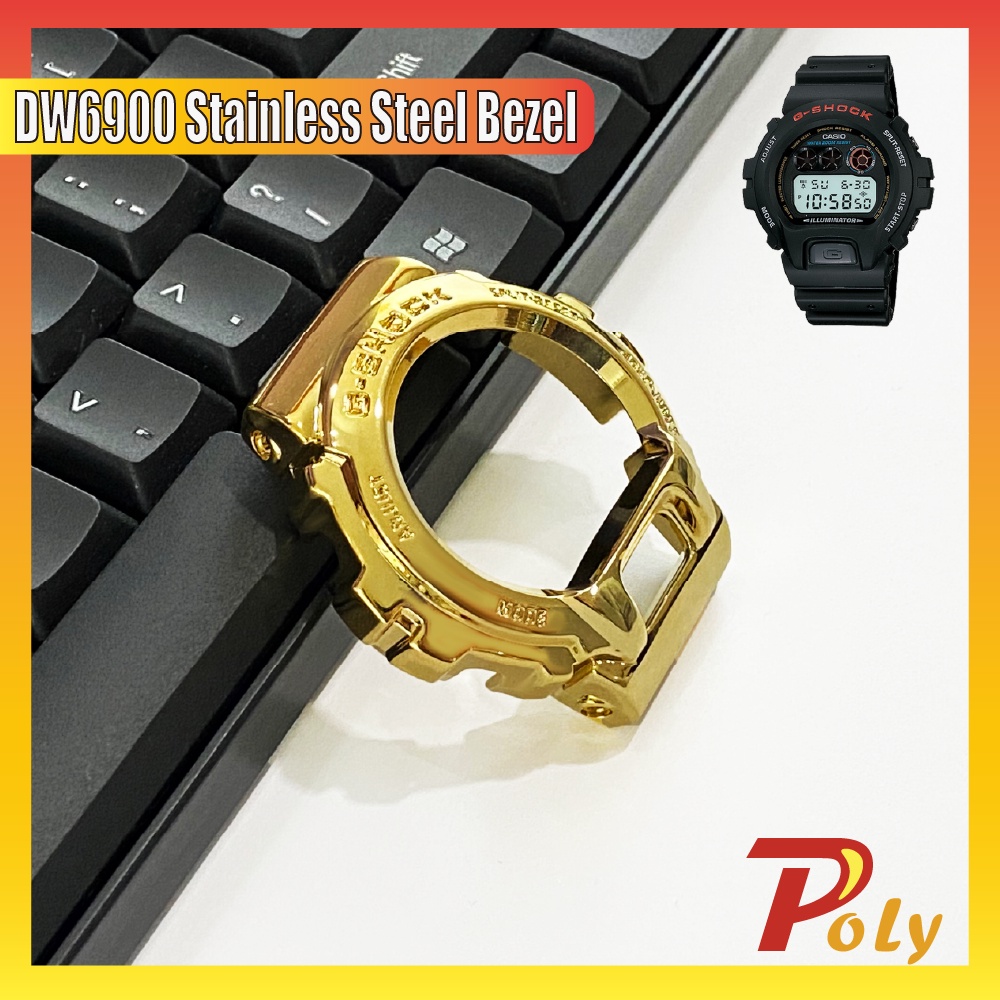 Poly DW6900 Stainless Steel Bezel Customized G Shock DW6900 Strap