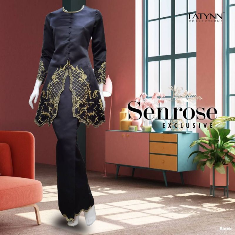 Senrose Exclusive Kebarung Modern Baju Nikah Bertunang Duchess Satin