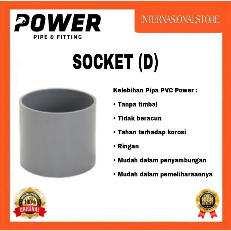 Power D PVC Pipe Fitting socket Size 4 Inches. | Shopee Malaysia