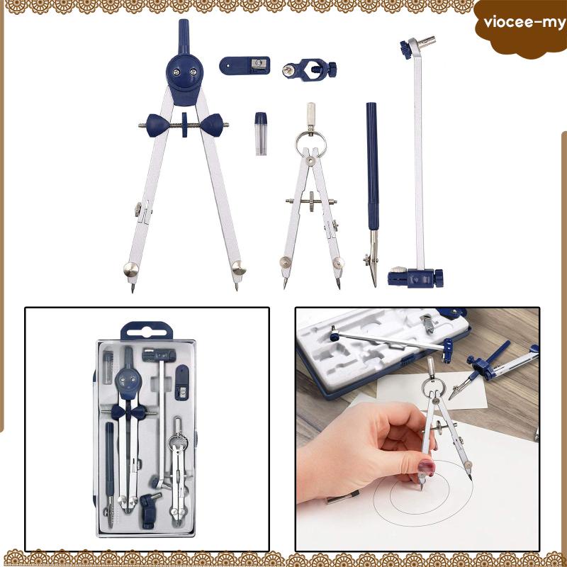 [12] 7Pcs/Set Professional with Wheel and Lock for Geometry, Drafting ...