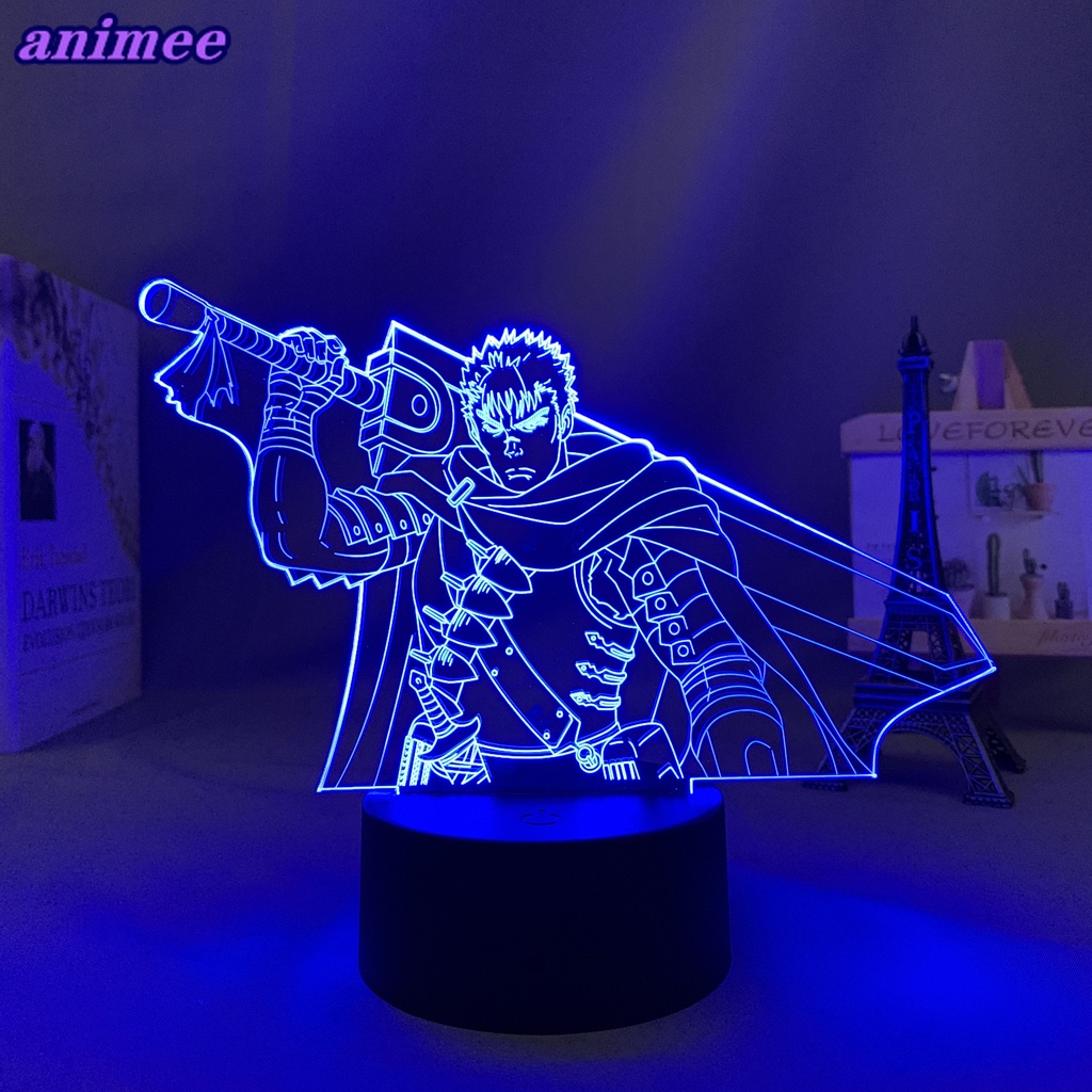 Anime Led Light Berserk Guts For Home Decoration Rgb Color Changing Usb ...