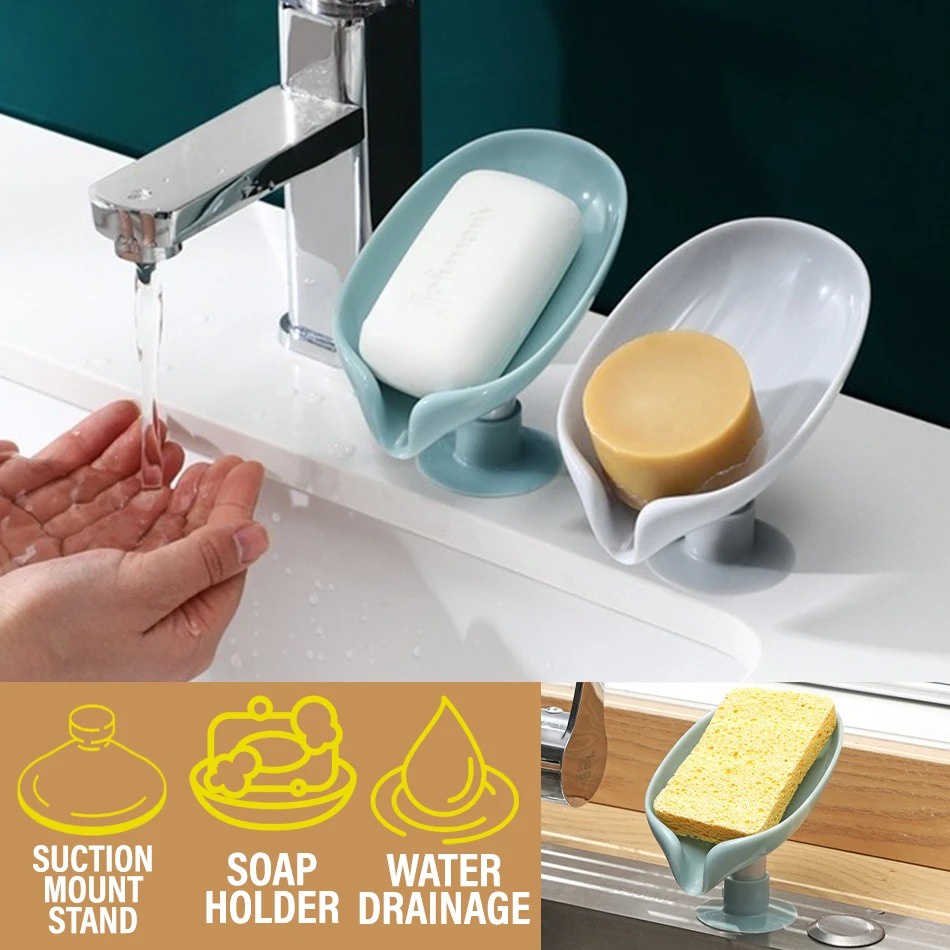 Chiaw77 Bathroom Plastic Soap Holder Suction Stand / Pemegang Buku ...