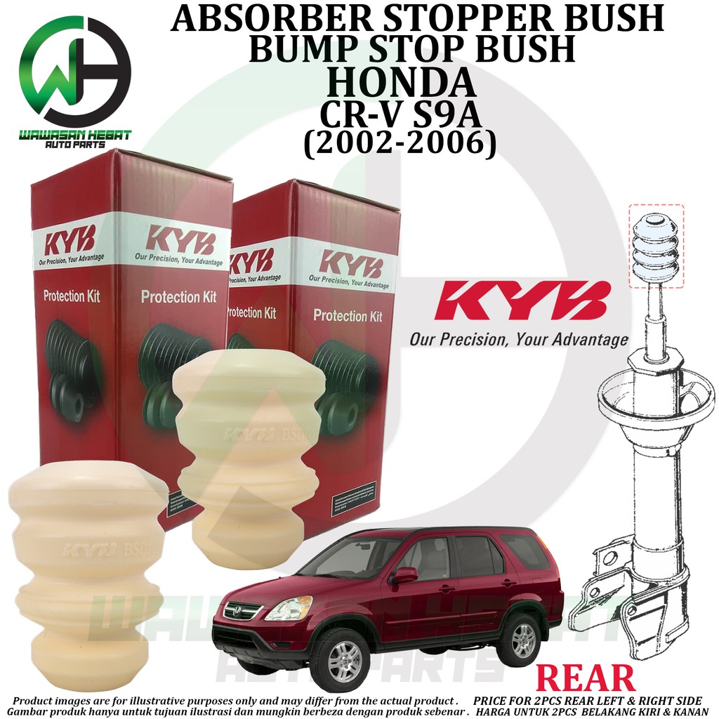 Honda Crv S9A Rear Absorber Bump Stop Kit Bush Stopper KYB KAYABA ...