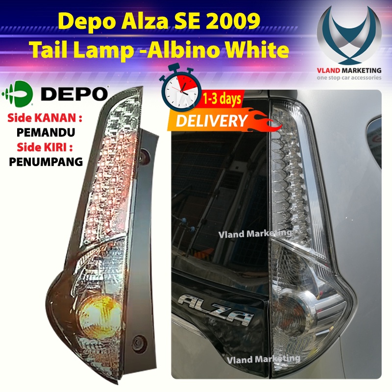 Depo Alza SE 2009 Tail Lamp Albino White / Alza Lampu Belakang Shopee