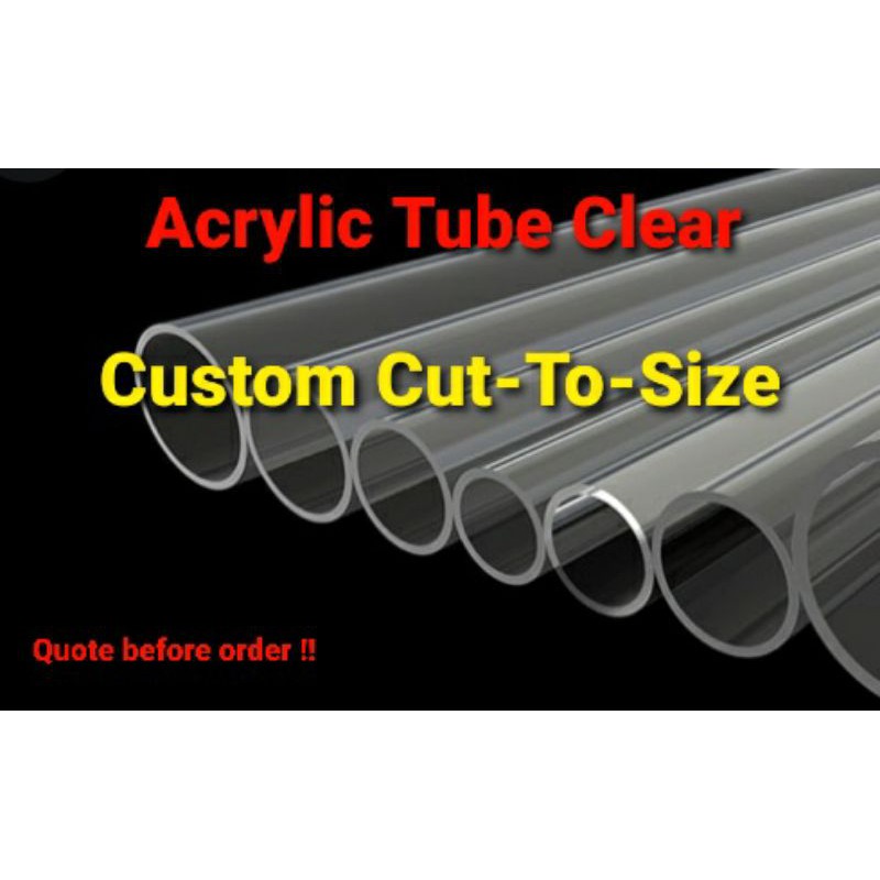 Acrylic / PMMA / Perspex / Polymethylmethacrylate Tube Clear.OD6mm to ...