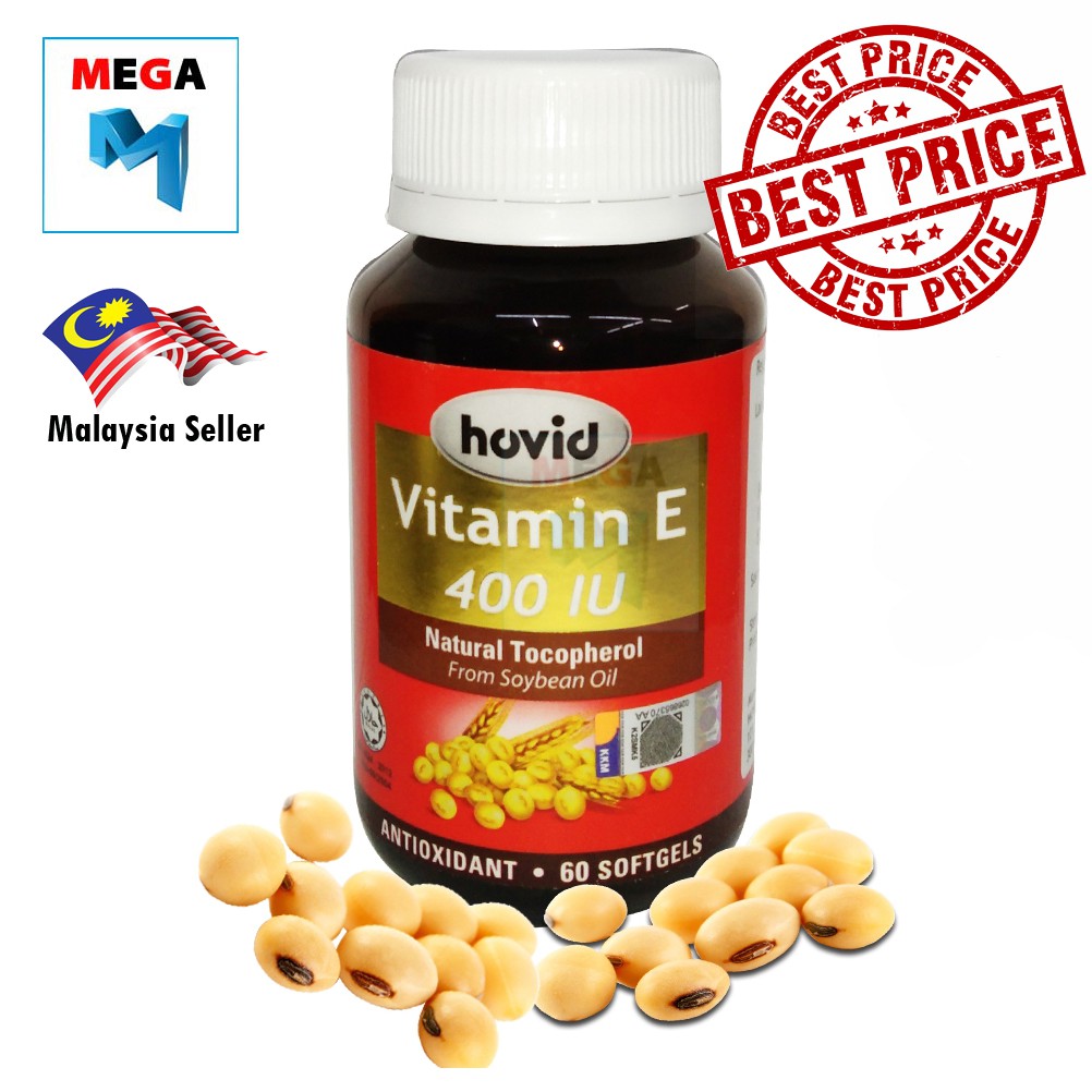 Hovid Vitamin E 400 IU (60 Softgels) Shopee Malaysia