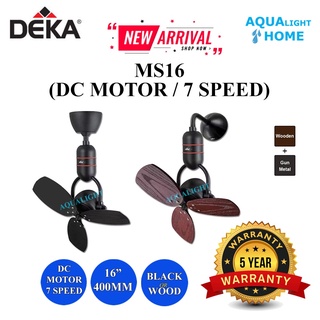 DEKA *NEW MS16 (DC MOTOR) UPGRADED 7 SPEED (16INCH) REMOTE CONTROL DUAL  MOUNTING WALL / CEILING FAN