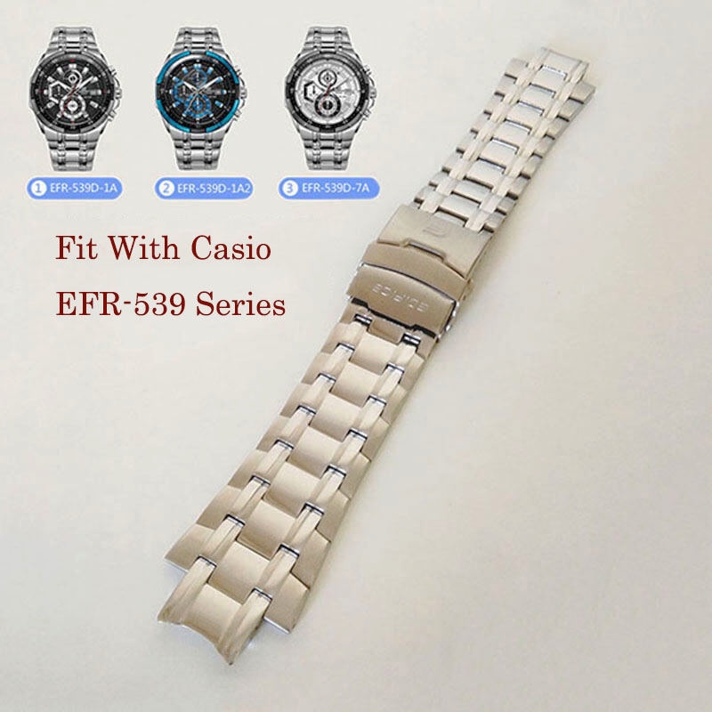 Stainless Steel Watchband For Casio EFR539 EDIFICE Series Bracelet Men