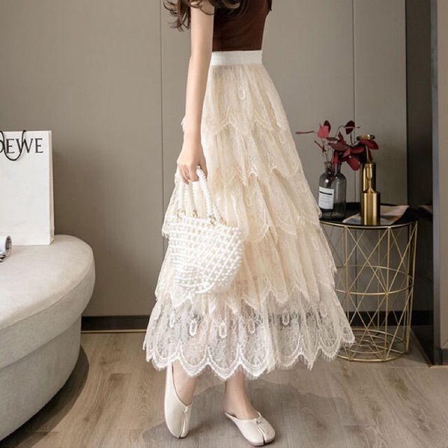 Skirt lace labuh sales