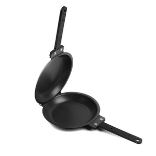 Double Sided Frying Pan Non-Stick Ceramic Flip Frying Pan Pancake Maker  Household Kitchen Cookware 6.5X7.6 inch New