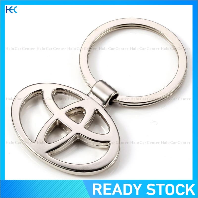 Car Styling Stainless Steel Metal Toyota Car Logo Keychain 3D Key Chain ...