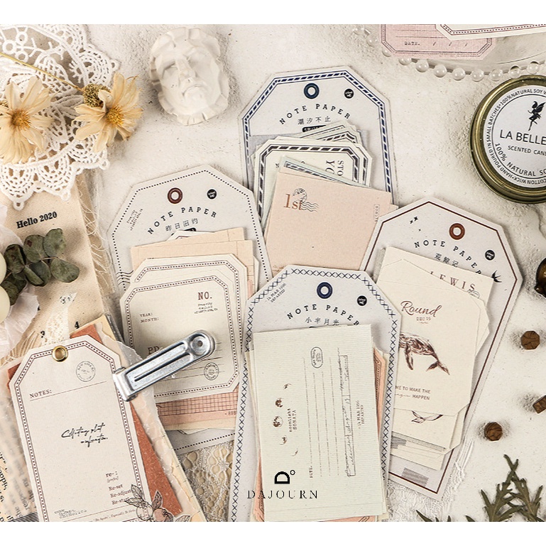 Vintage Retro Memories Trace Memo Paper Set Journal Book Decoration ...