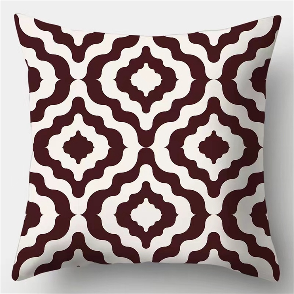 Red Geometric pillow case 40 x 40.45 x 45.50 x 50.60 x 60. Living room