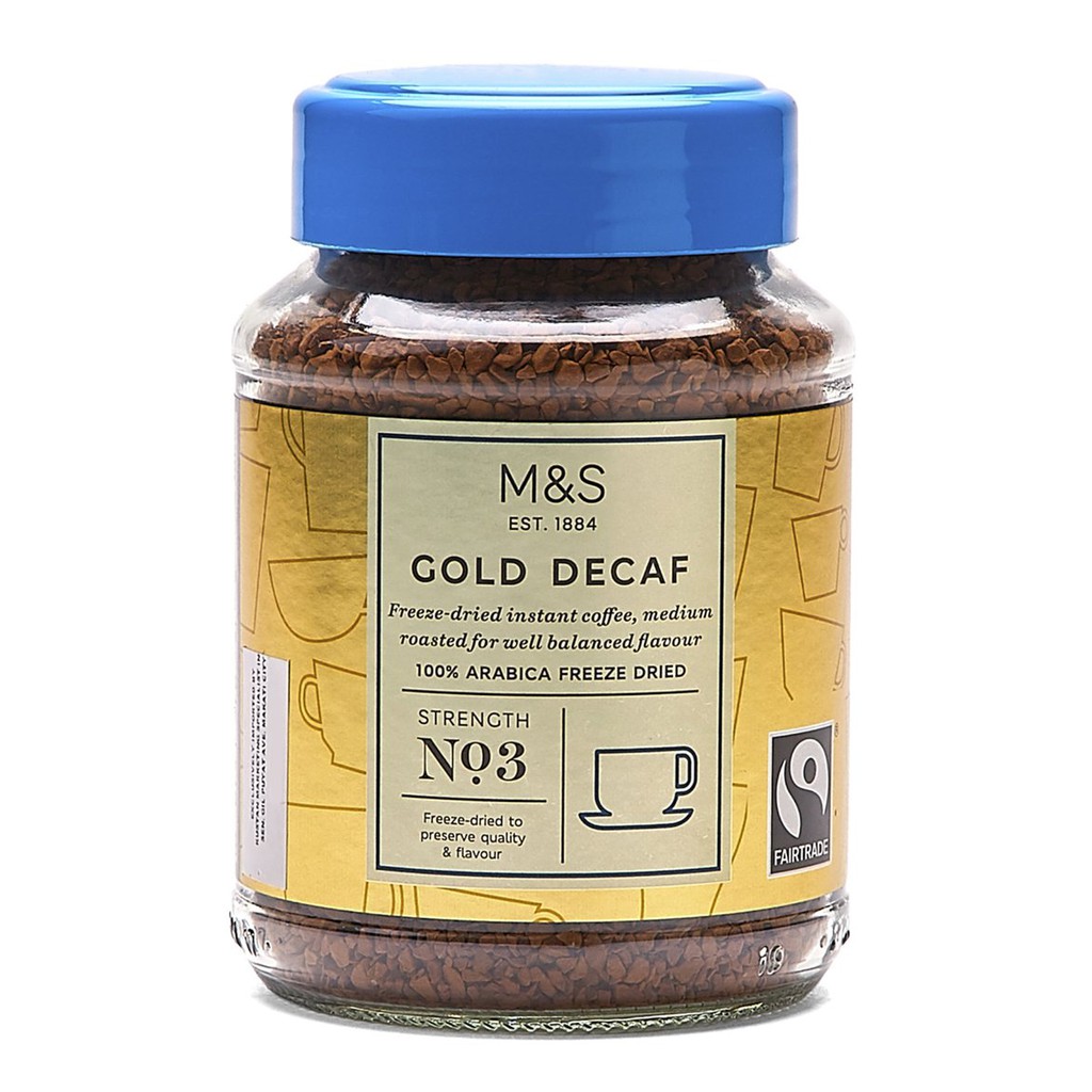 M&S Gold Decaf Instant Coffee 100 grams Marks and Spencer Premium ...