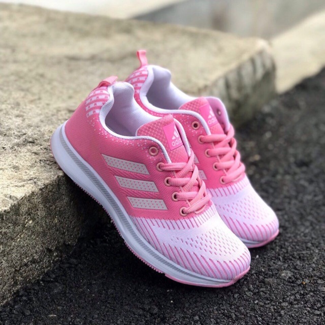 Adidas neo pink and white sale