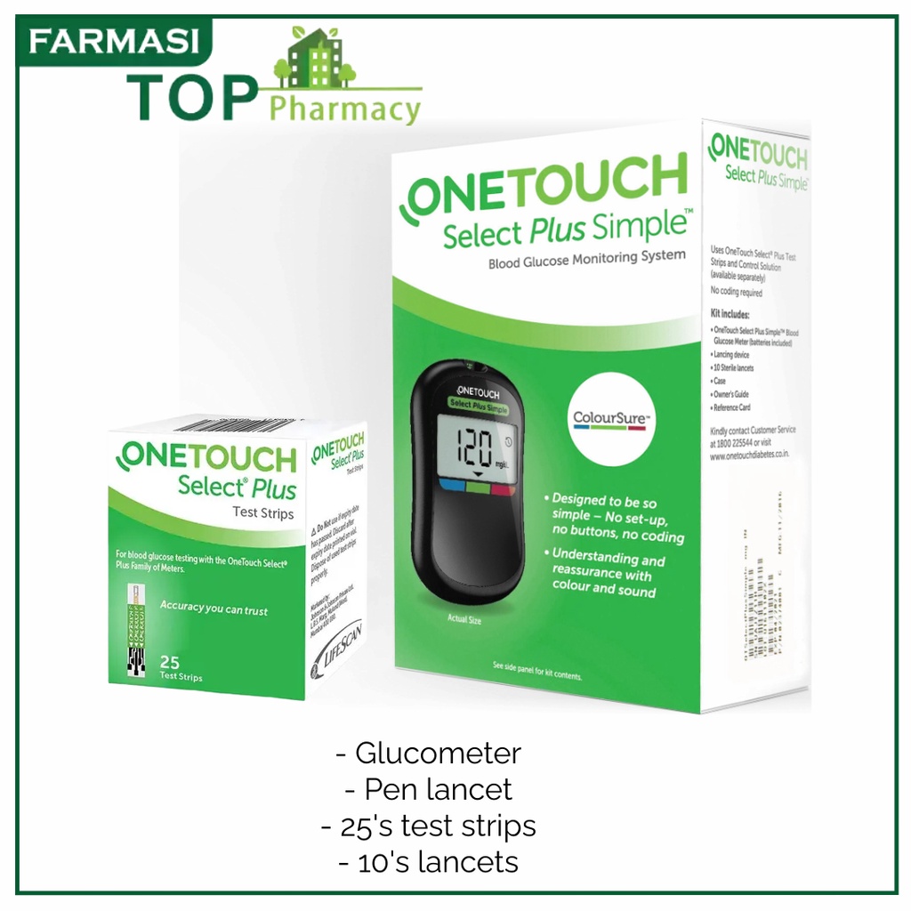 One Touch Select Plus Simple Promo Set + pen lancet + 10's