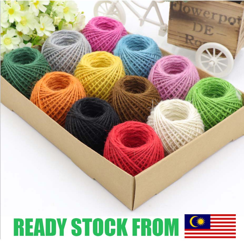 PRETTYLITTLE TALI GUNI DIY CRAFT ROPE BERWARNA THREE STRANDS OF COLORED ...