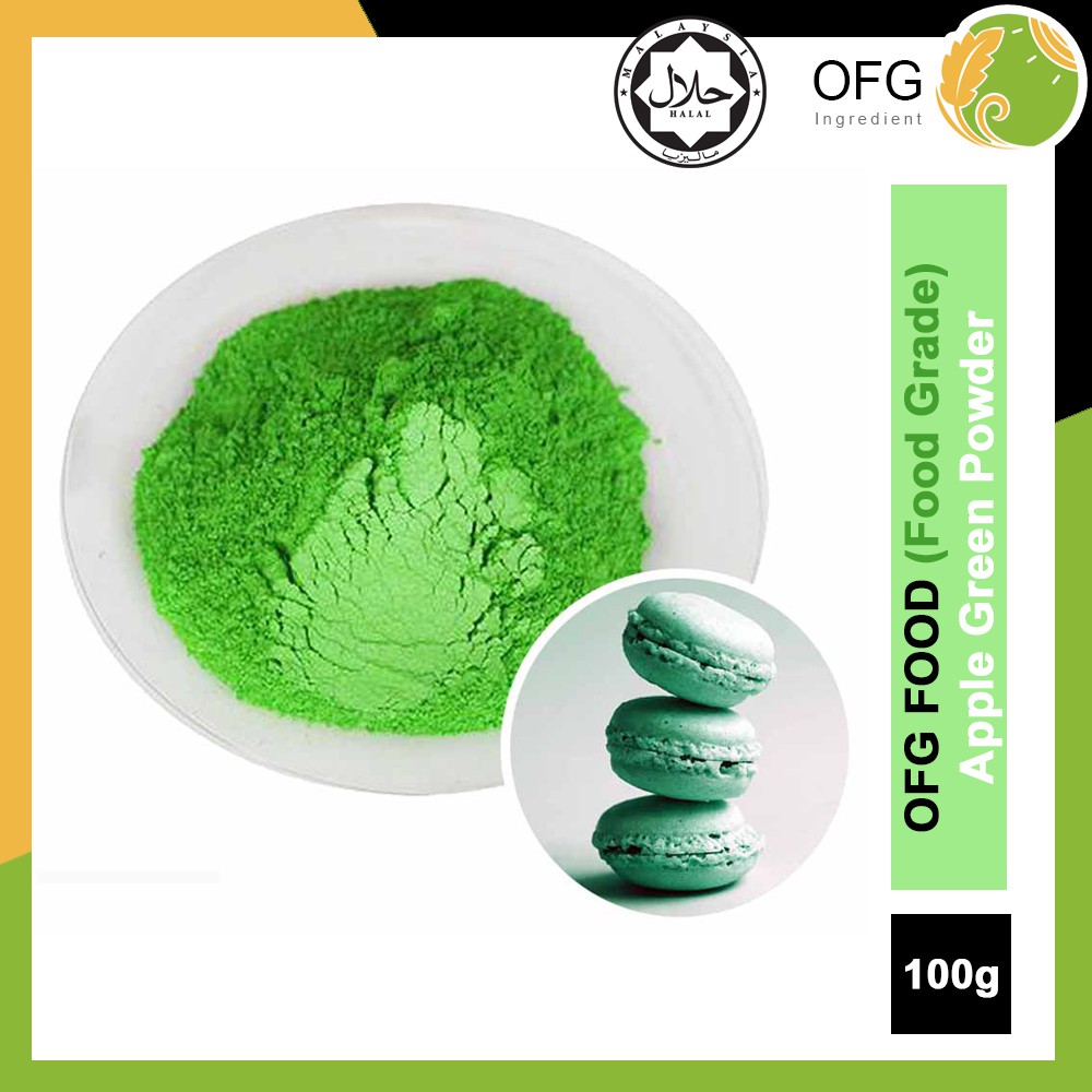 Apple Green Colour Powder 100g Food Grade Food Coloring Pewarna Gred ...