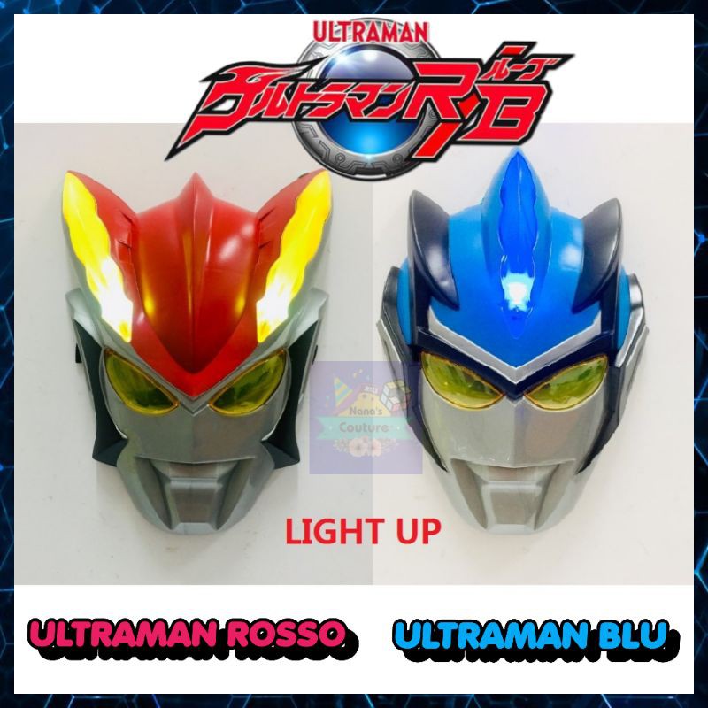 ULTRAMAN R/B ROSSO & BLU MASK WITH LIGHT UP TOPENG ULTRAMAN 💢 READY ...