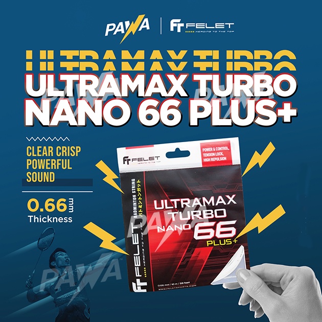 Fleet Felet Ultramax Turbo Nano 66 Performance Badminton String ...
