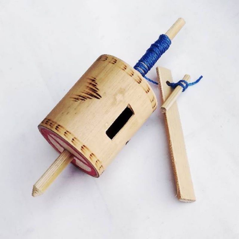 Top / Bamboo Panggal / Traditional Toy / Traditional Bamboo Top with a ...