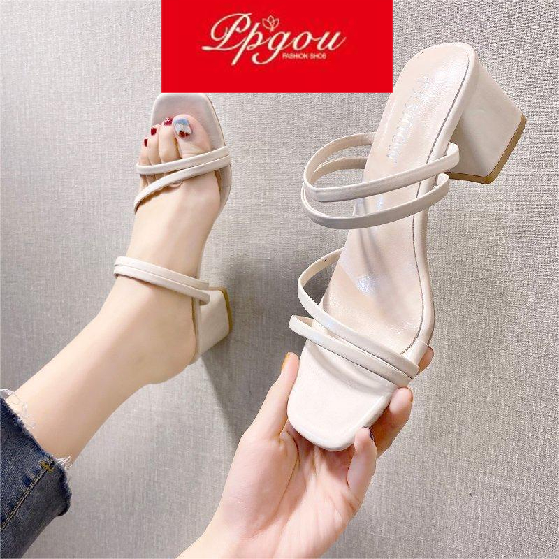 (35-45)Women's Heels Sandal Casual Fashion Lady Outdoor Strappy High ...