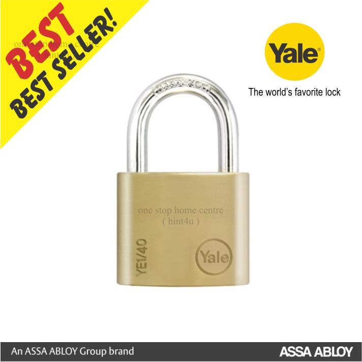 Yale Lucchetto in ottone Y110B/40/140/1 corpo 40mm, arco lungo in