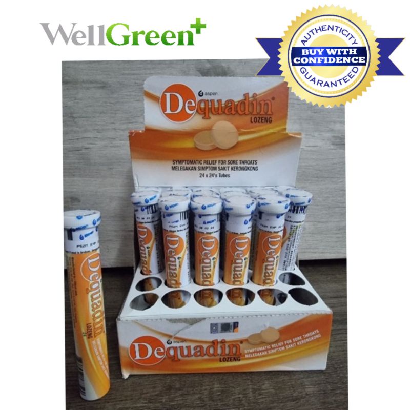 Dequadin Lozenges 24 Tablets/tube (Authentic and Original) | Shopee ...