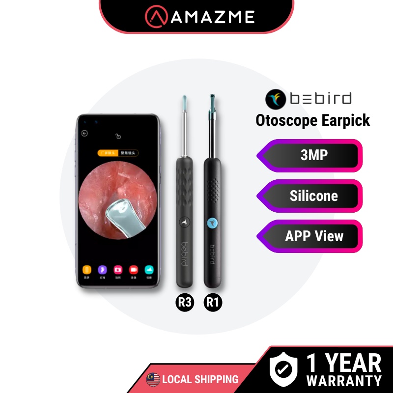 【READY STOCK】Bebird R3 / R1 Smart Otoscope Visual Ear Stick With Light ...