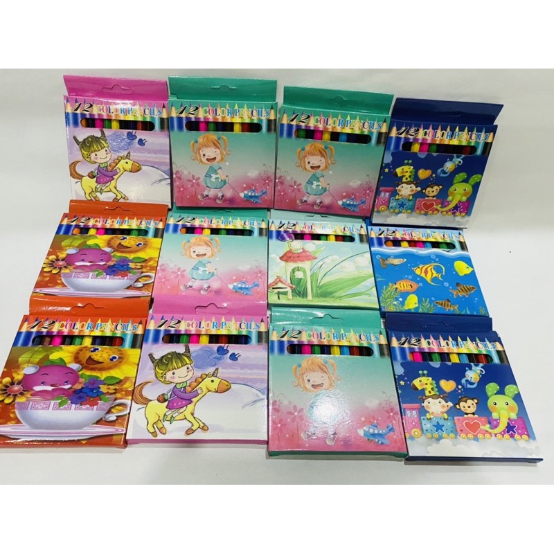 12 COLOR PENCILS NON-TOXIC COLORING DRAWING (Ready Stock) | Shopee Malaysia