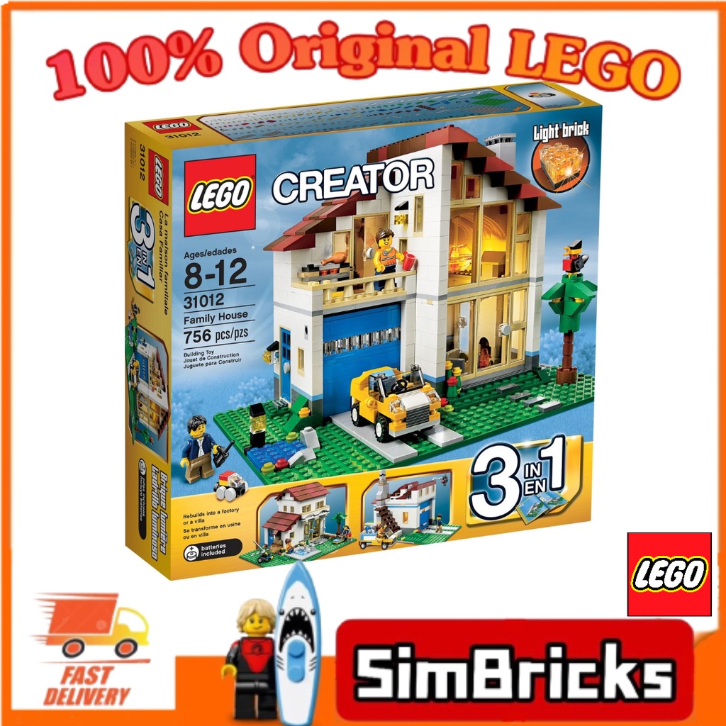 SimBricks Dented Box Lego 31012 Creator Family House Shopee Malaysia