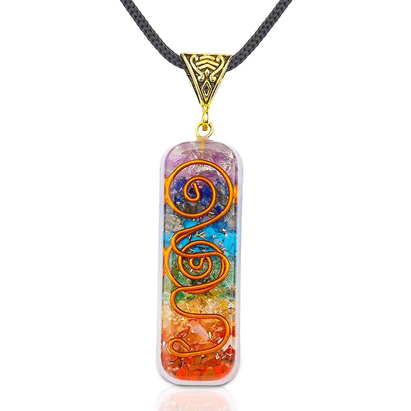7 Chakras Hand Healing Orgone Pendant Chakra Crystal Necklace with Adjustable Rope Chakra Jewelry Spiritual Gift Positive Energy Meditation Crystal Necklace Shopee Malaysia