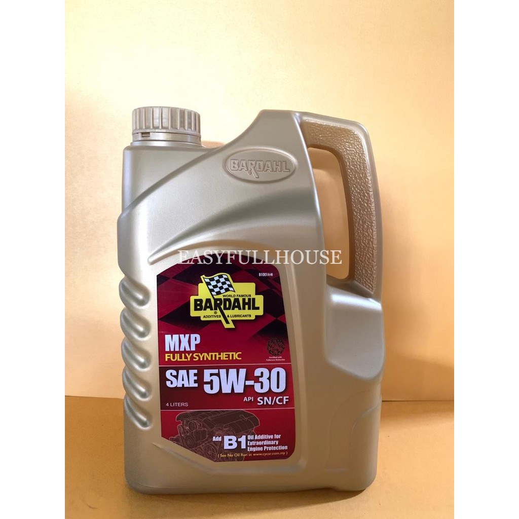 Bardahl MXP Fully Synthetic 5w30 Engine Oil SAE 5W-30 API SN/CF (4 ...