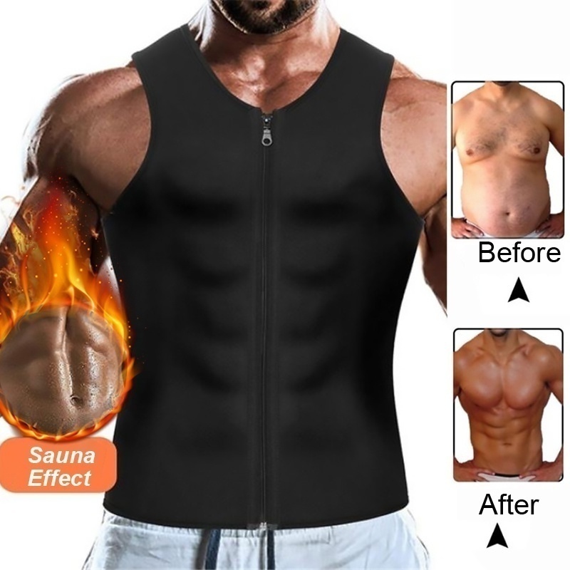 HOTER Men Sauna-Sweat-Vest Slimming-Shapewear Comression-Fitness Body  Shaper Workout Tank Top Polymer Trainer (S/M, Black1) : : Sports &  Outdoors