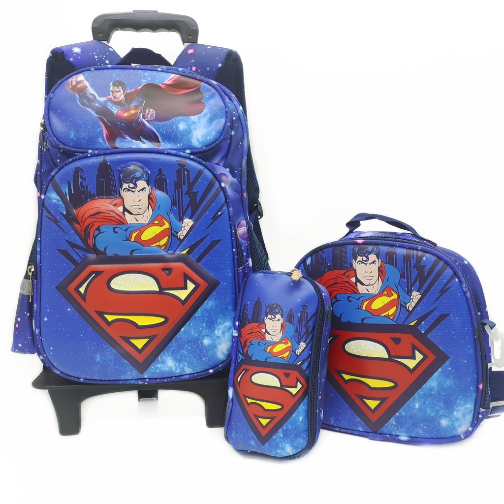 3 in 1 Set School Backpack Kids Waterproof Bagpack 3D Cartoon Beg ...