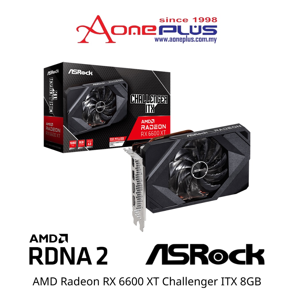 AONE PLUS SS2) ASRock AMD Radeon RX 6600 XT Challenger ITX 8GB 