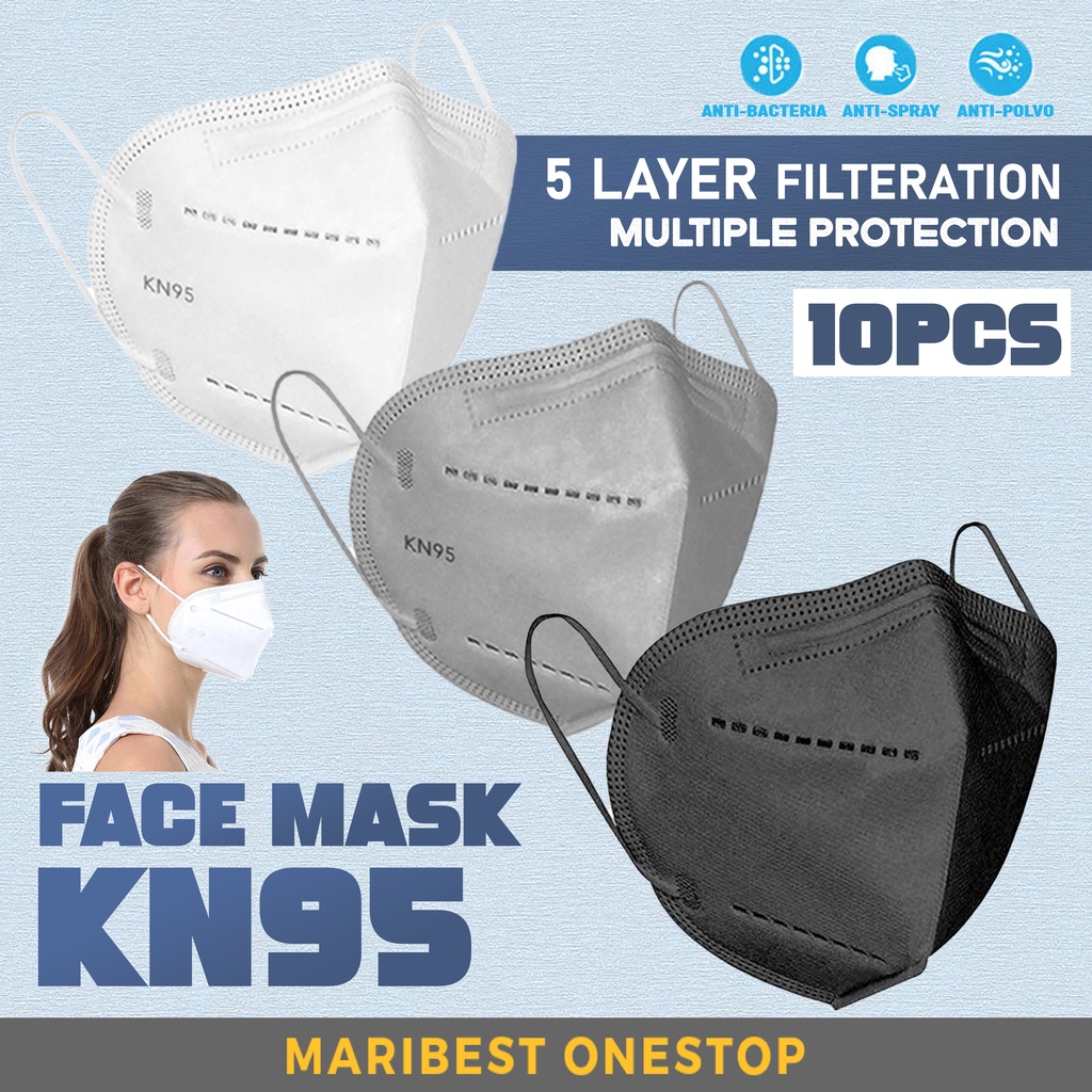 10PCS KN95 Face Mask Disposable Face Mask 5 Layers Reusable Face Mask ...