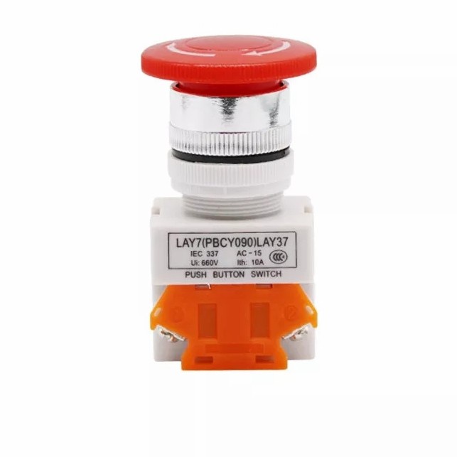 Pulsante Momentaneo LAY37-11BN 22/30mm - 1NO Rosso/Verde - 10A Industriale