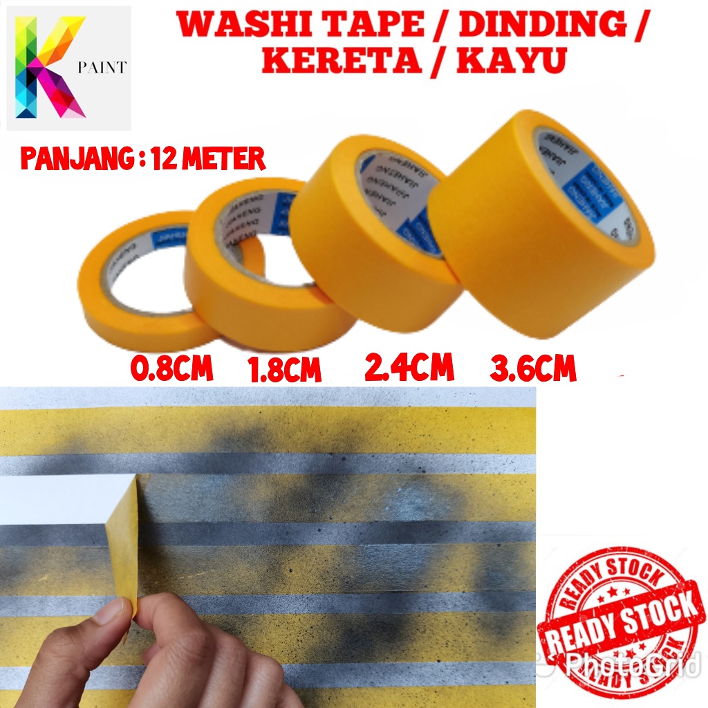 {1 ROLL} Masking Tape/Painter Tape / Washi Tape untuk Cat dinding rumah