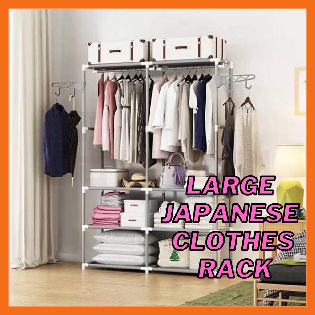 Large Clothes Rack Rak Pakaian Besi Rak Baju Besi Rak Besi Simple ...